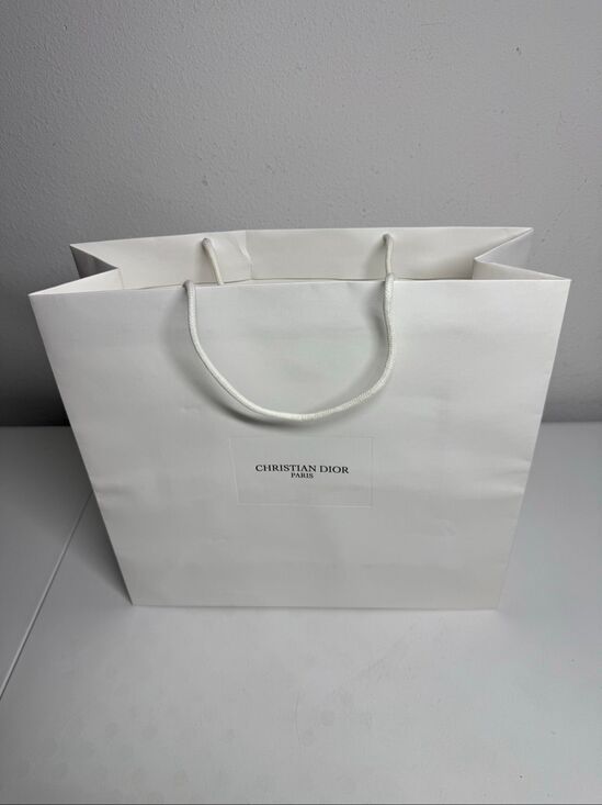 Christian Dior Handbags - Christian Dior Paris White Shopping Bag Luxury Designer Gift Bag 14″ X 15″